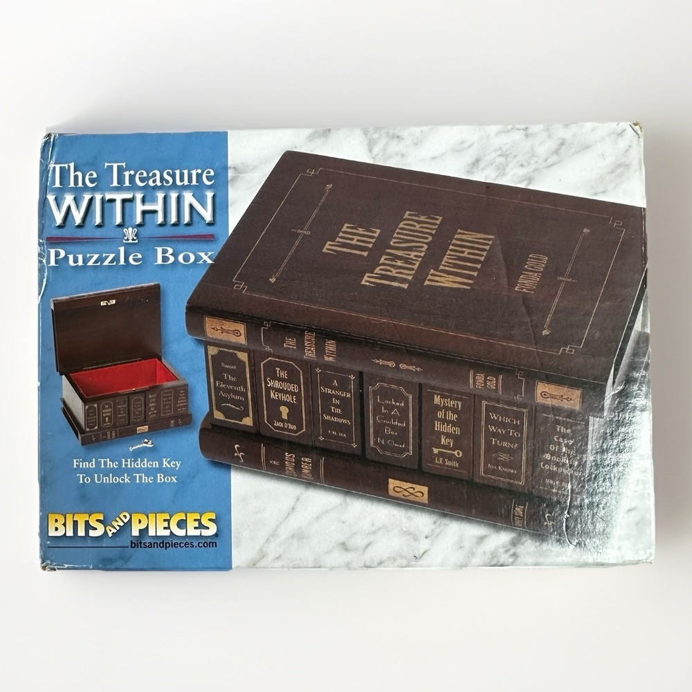 Bits & Pieces The Treasure Within Puzzle Box with Hidden Key Brain Teaser Gift